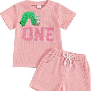 Girl First Birthday The Very Hungry Caterpillar Outfit Clothes Shirt Shorts